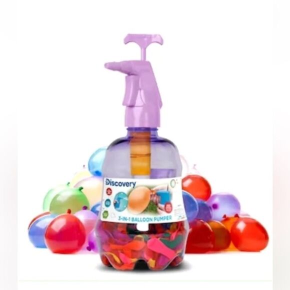 🔴Discovery Kids Purple Water Balloon Pump & 250 Water balloons - Picture 1 of 7